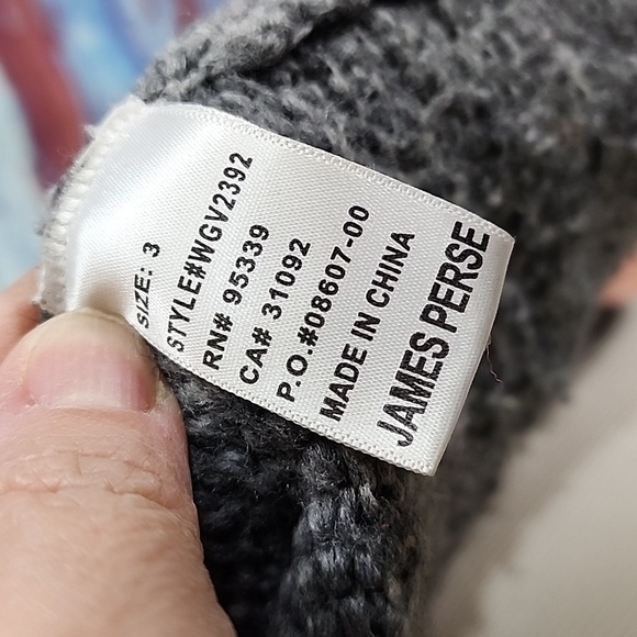 James Perse Cozy Grey Patterned Cardigan size 3 - Picture 6 of 7
